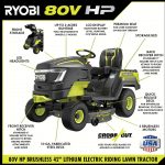 Brushless 80V Hp 46-Inch Cordless Lawn Tractor Battery Powered - Image 19