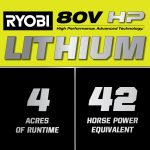 80V Max HP Lithium 54″ Brushless Electric Zero Turn Lawn Mower - Image 24