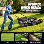 SENIX Self-Propelled Gas Lawn Mower, 22in Cutting Blade / 23in Cutting Deck, 150 cc 4-Cycle Made in Briggs & Stratton Engine , 3-In-1, 6-Position Adjustment, 11in Rear Wheels, LSSG-H3 - Image 8