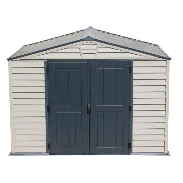 DuraMax StoreMax Plus 10.5 × 8 ft Vinyl Storage Shed with Moulded Floor