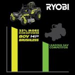 RYOBI 80V HP Brushless 42 in. Battery Electric Cordless Zero Turn Riding Mower Batteries and Charger 80V Batteries 40V - Image 7